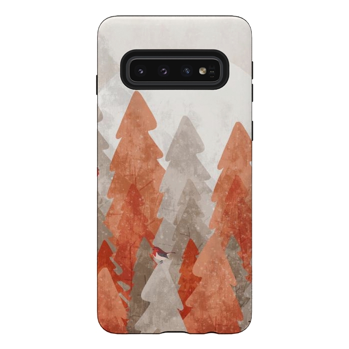 Galaxy S10 StrongFit The robins and the forest by Steve Wade (Swade)