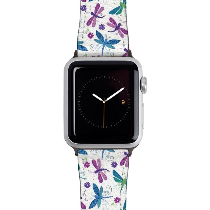 Watch 38mm / 40mm Strap PU leather Dragonflies by TracyLucy Designs