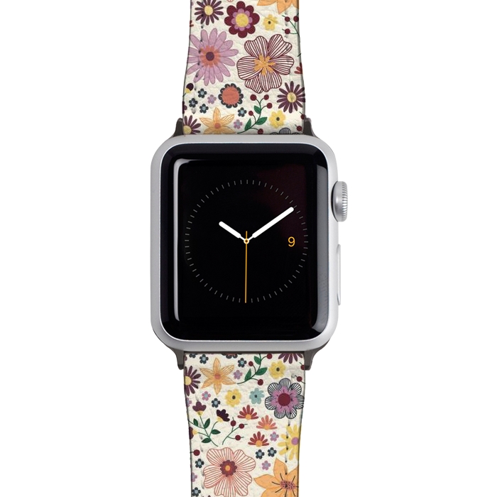 Watch 38mm / 40mm Strap PU leather Wild Bloom by TracyLucy Designs
