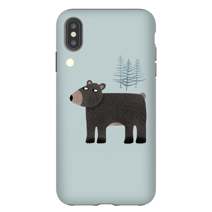 iPhone Xs Max StrongFit The Bear, the Trees and the Moon by Nic Squirrell