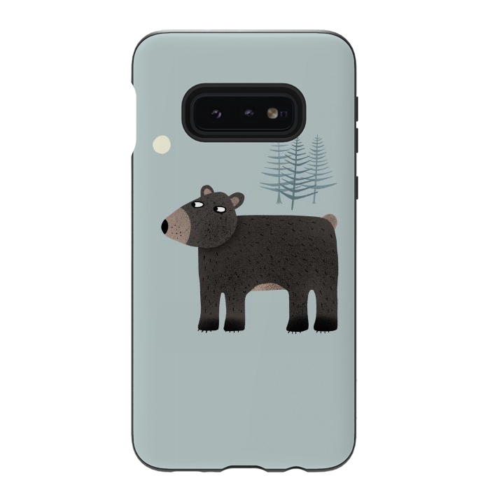 Galaxy S10e StrongFit The Bear, the Trees and the Moon by Nic Squirrell