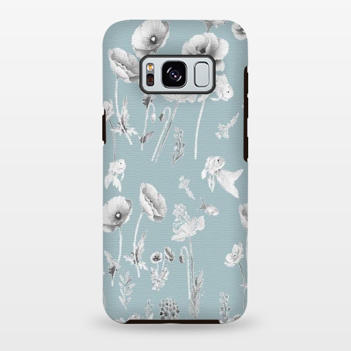 Galaxy S8 plus StrongFit Fishes & Garden-Powder Blue by ''CVogiatzi.