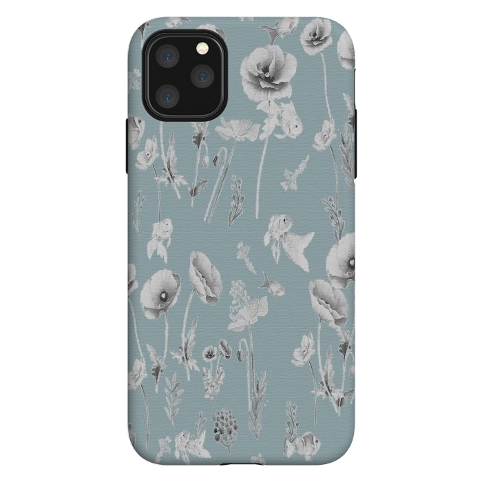 iPhone 11 Pro Max StrongFit Fishes & Garden-Powder Blue by ''CVogiatzi.