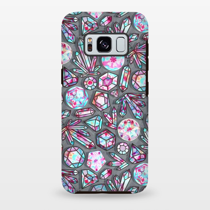 Galaxy S8 plus StrongFit Kaleidoscope Crystals - Grey  by Tigatiga