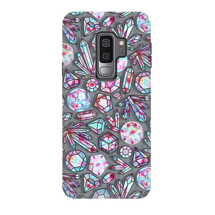 Galaxy S9 plus StrongFit Kaleidoscope Crystals - Grey  by Tigatiga