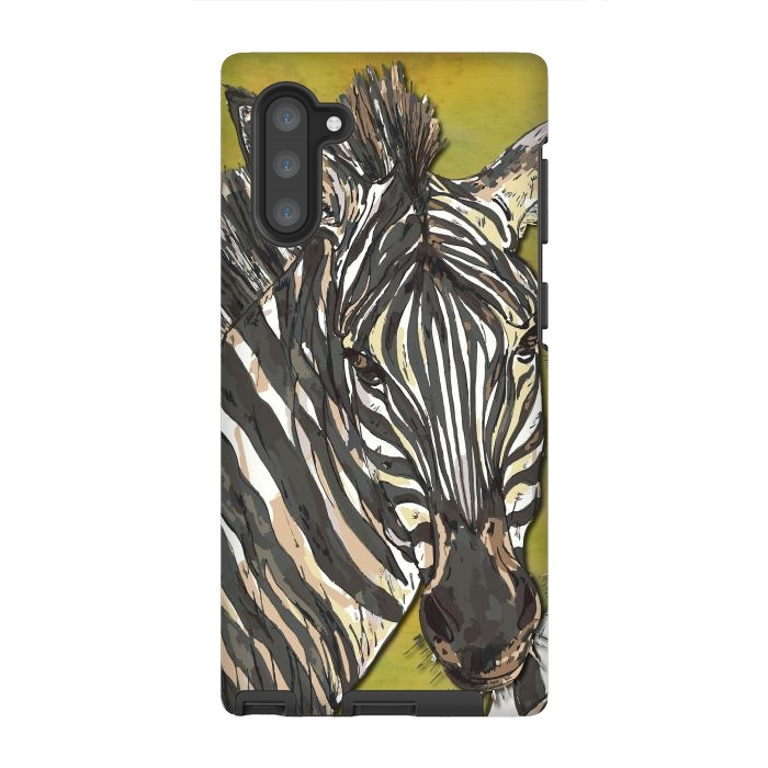 Galaxy Note 10 StrongFit Zebra by Lotti Brown