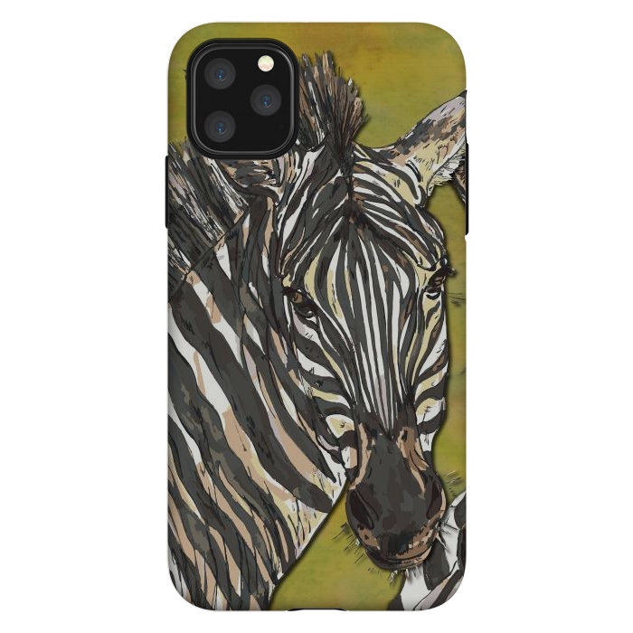iPhone 11 Pro Max StrongFit Zebra by Lotti Brown