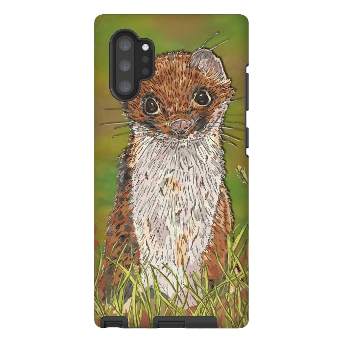 Galaxy Note 10 plus StrongFit Summer Stoat by Lotti Brown