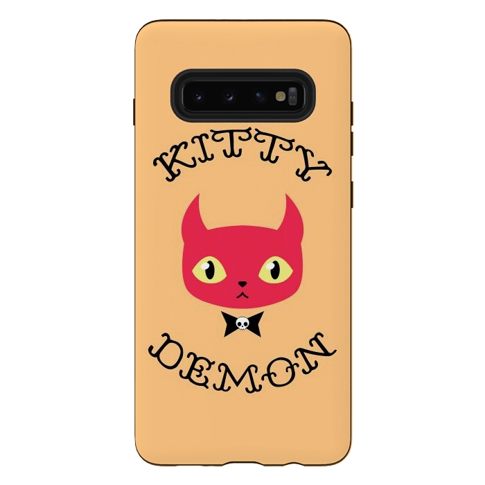 Galaxy S10 plus StrongFit Kitty demon by Laura Nagel