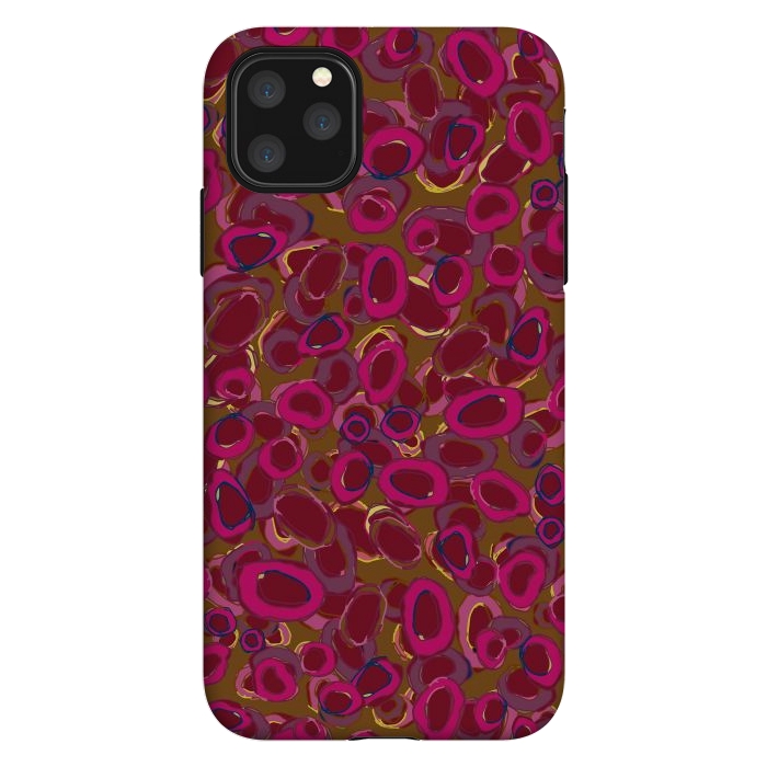 iPhone 11 Pro Max StrongFit Bold Circles - Red & Pink by Lotti Brown