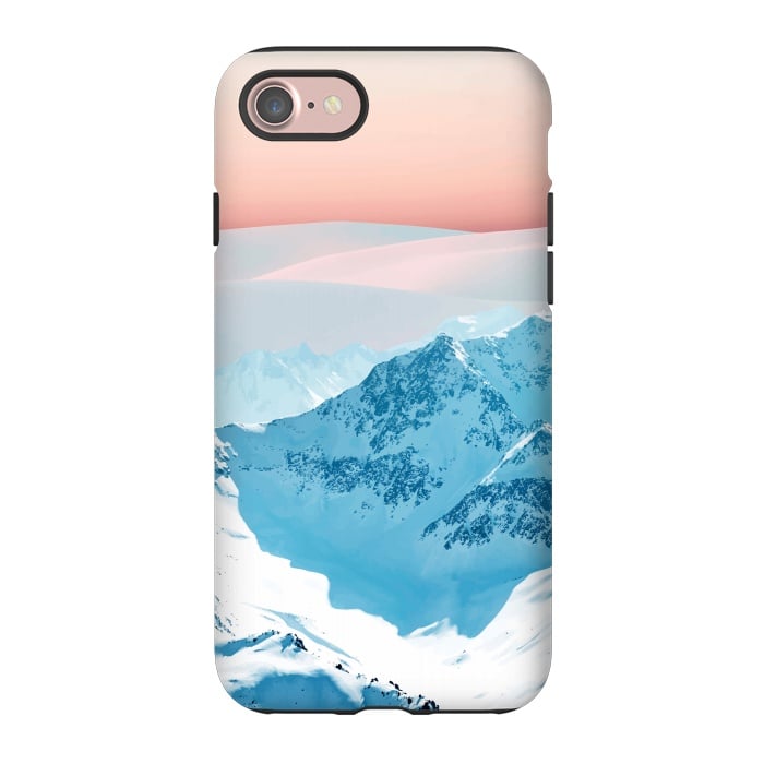 iPhone 7 StrongFit Snow & Blush Horizon by Uma Prabhakar Gokhale