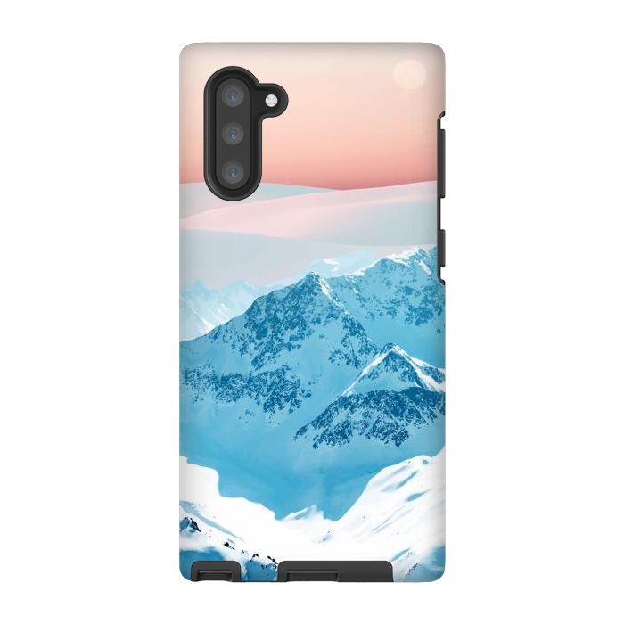 Galaxy Note 10 StrongFit Snow & Blush Horizon by Uma Prabhakar Gokhale
