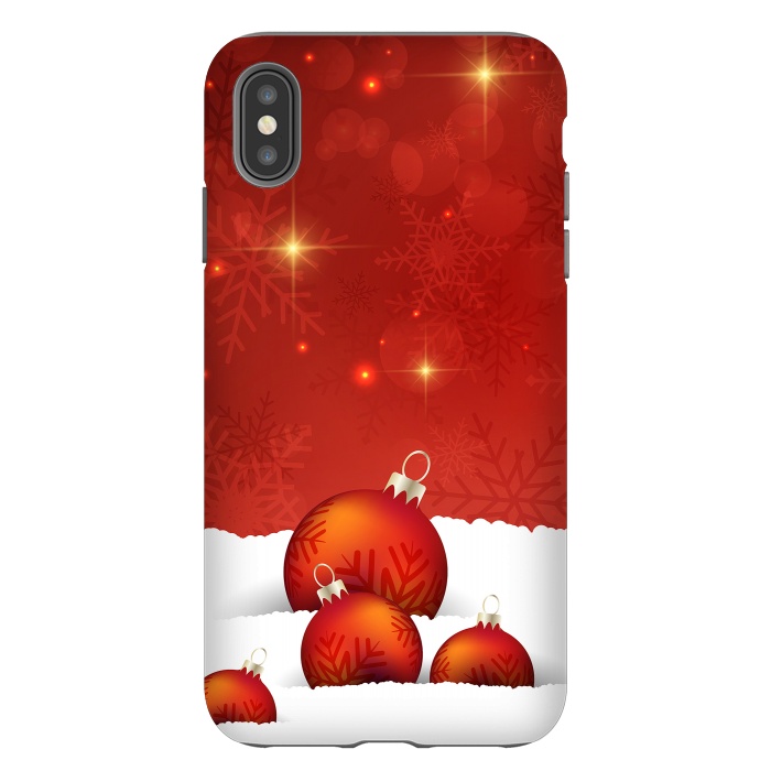 iPhone Xs Max StrongFit Red Christmas by Texnotropio
