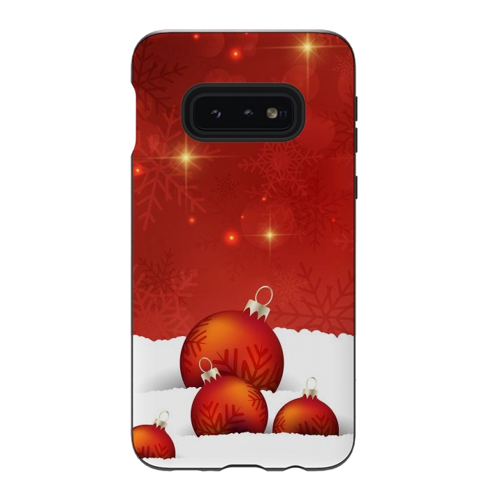 Galaxy S10e StrongFit Red Christmas by Texnotropio