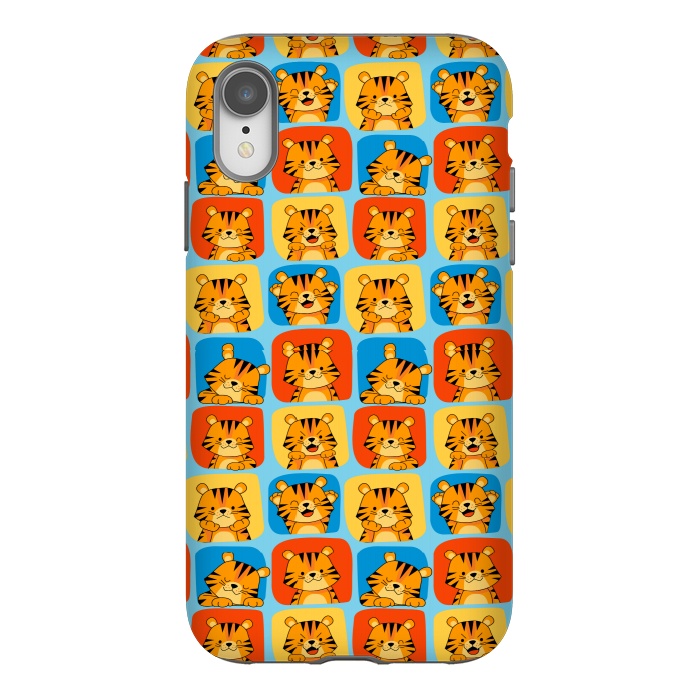 iPhone Xr StrongFit CUTE TIGER PATTERN by MALLIKA