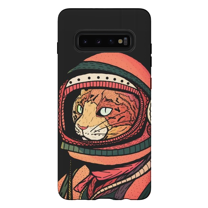 Galaxy S10 plus StrongFit The ginger space cat by Steve Wade (Swade)
