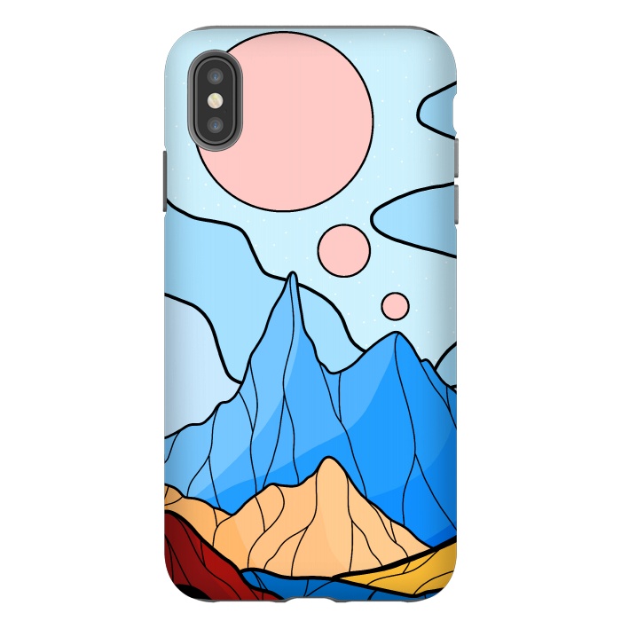 iPhone Xs Max StrongFit The 3 moons and the blue peak by Steve Wade (Swade)