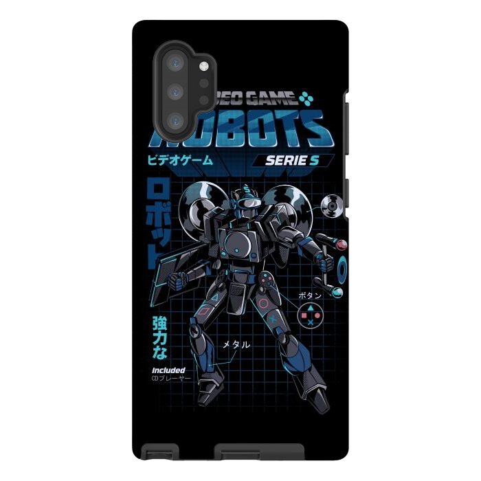 Galaxy Note 10 plus StrongFit Video Game Robot - Model S by Ilustrata