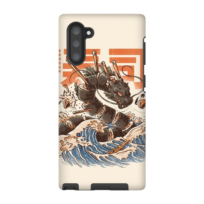 Galaxy Note 10 StrongFit Great Sushi Dragon  by Ilustrata