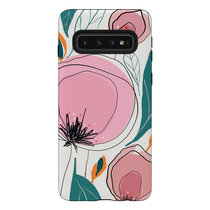 Galaxy S10 StrongFit Cotona Florals by Hanny Agustine