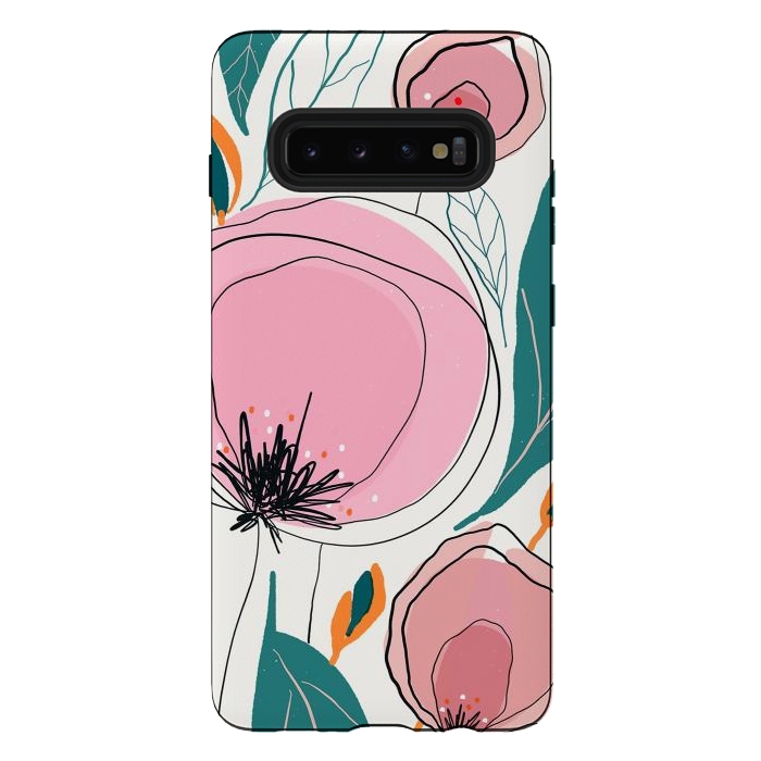 Galaxy S10 plus StrongFit Cotona Florals by Hanny Agustine