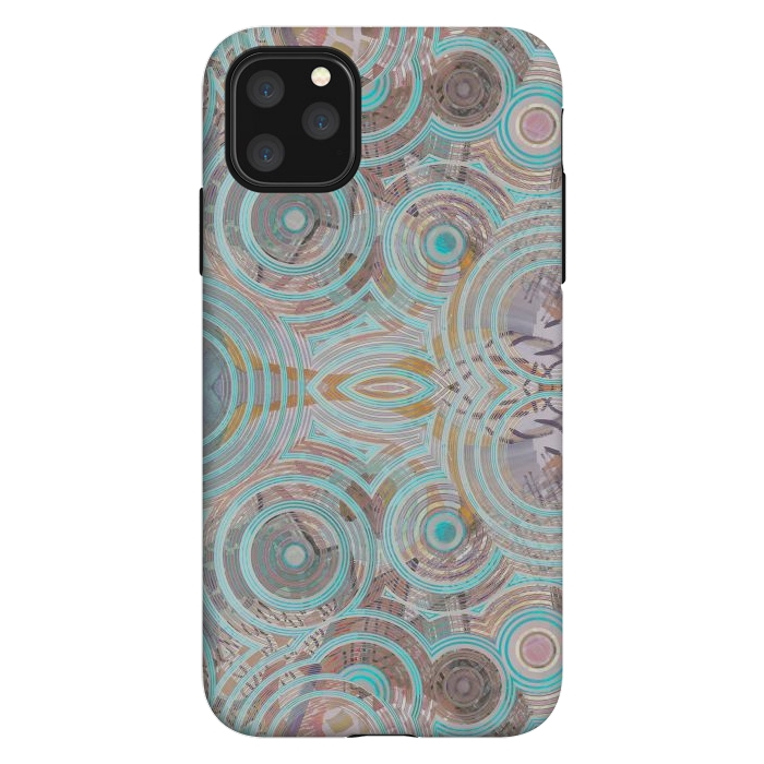 iPhone 11 Pro Max StrongFit Pastel playful African inspired circle sketch pattern by Oana 