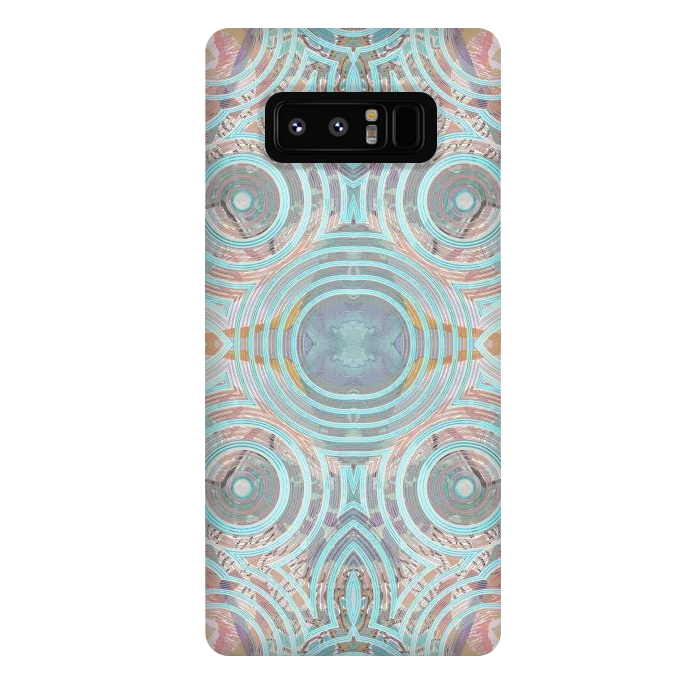 Galaxy Note 8 StrongFit Pastel playful African inspired circle sketch pattern by Oana 