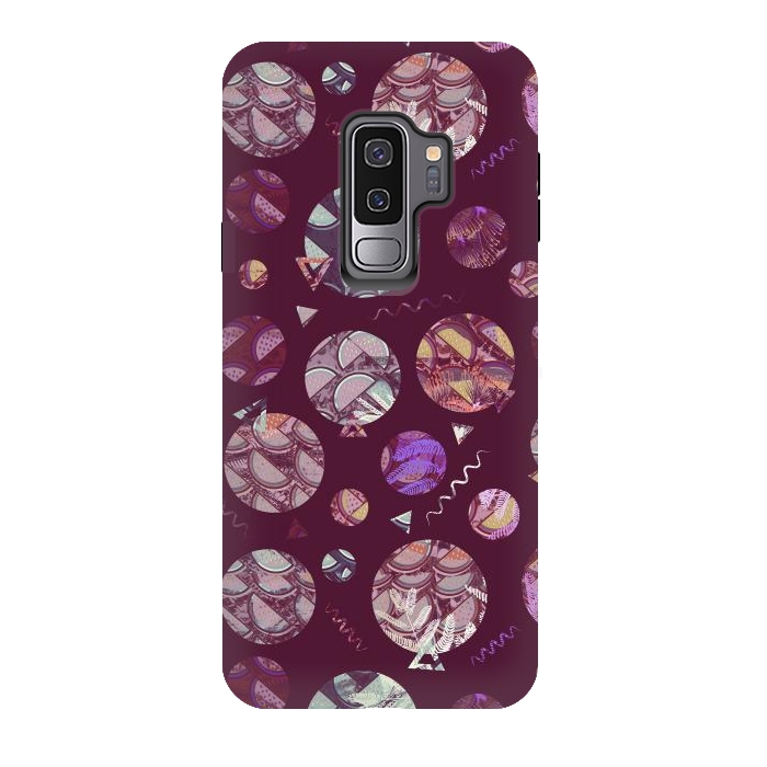 Galaxy S9 plus StrongFit Pop art geo circles and watermelon pattern by Oana 