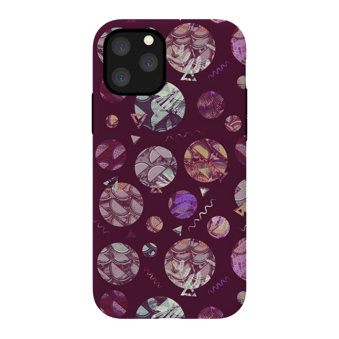 iPhone 11 Pro StrongFit Pop art geo circles and watermelon pattern by Oana 