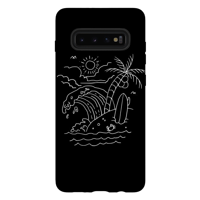 Galaxy S10 plus StrongFit The Waves are Calling ( for dark) by Afif Quilimo