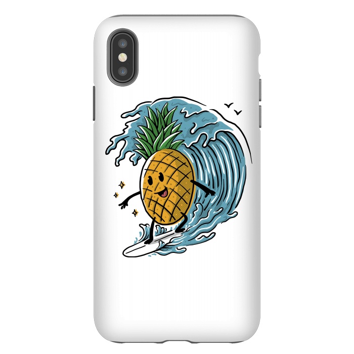 iPhone Xs Max StrongFit Pineapple Surfing by Afif Quilimo