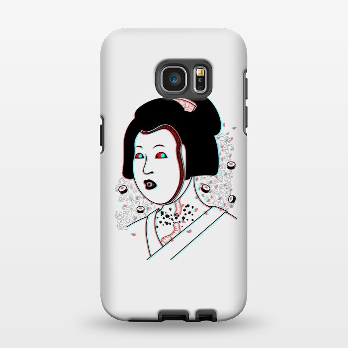 Galaxy S7 EDGE StrongFit Psychedelic Geisha by Pigboom