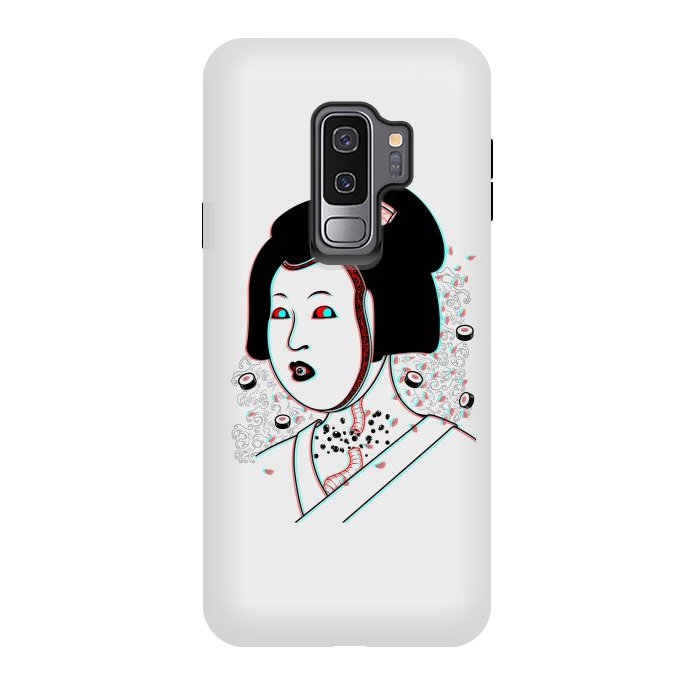 Galaxy S9 plus StrongFit Psychedelic Geisha by Pigboom