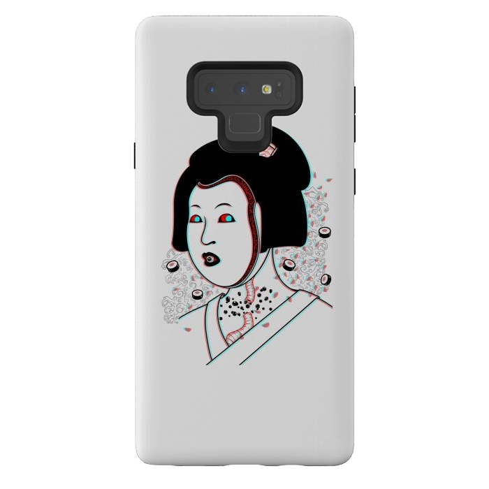 Galaxy Note 9 StrongFit Psychedelic Geisha by Pigboom