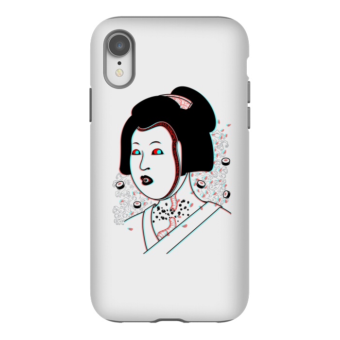 iPhone Xr StrongFit Psychedelic Geisha by Pigboom