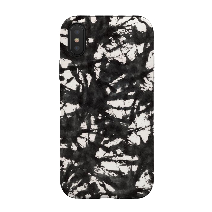 iPhone Xs / X StrongFit Black Watercolor Stamp by Hanny Agustine