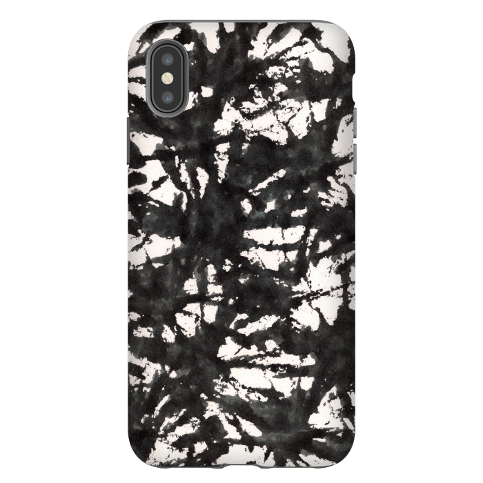 iPhone Xs Max StrongFit Black Watercolor Stamp by Hanny Agustine