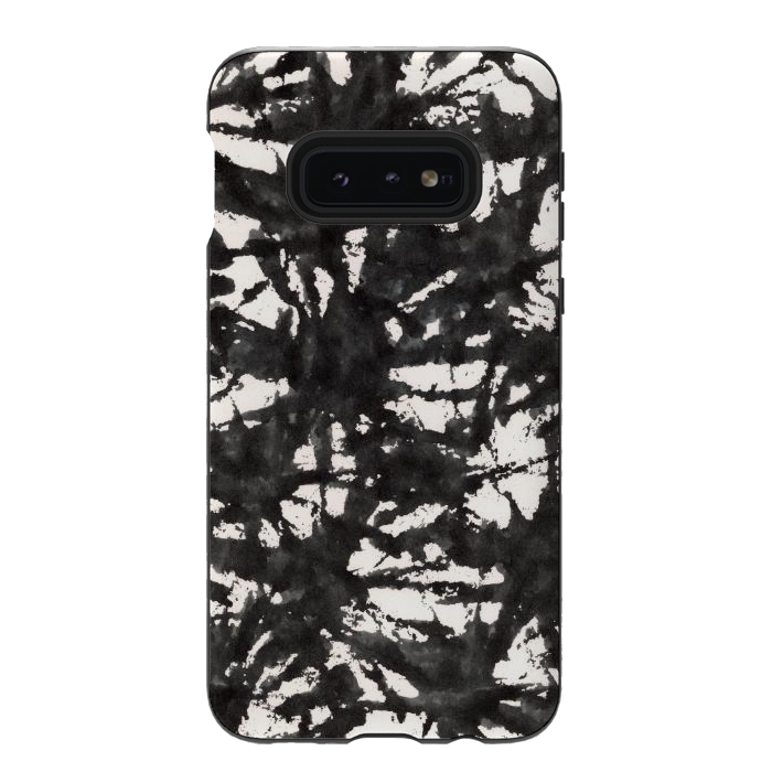 Galaxy S10e StrongFit Black Watercolor Stamp by Hanny Agustine