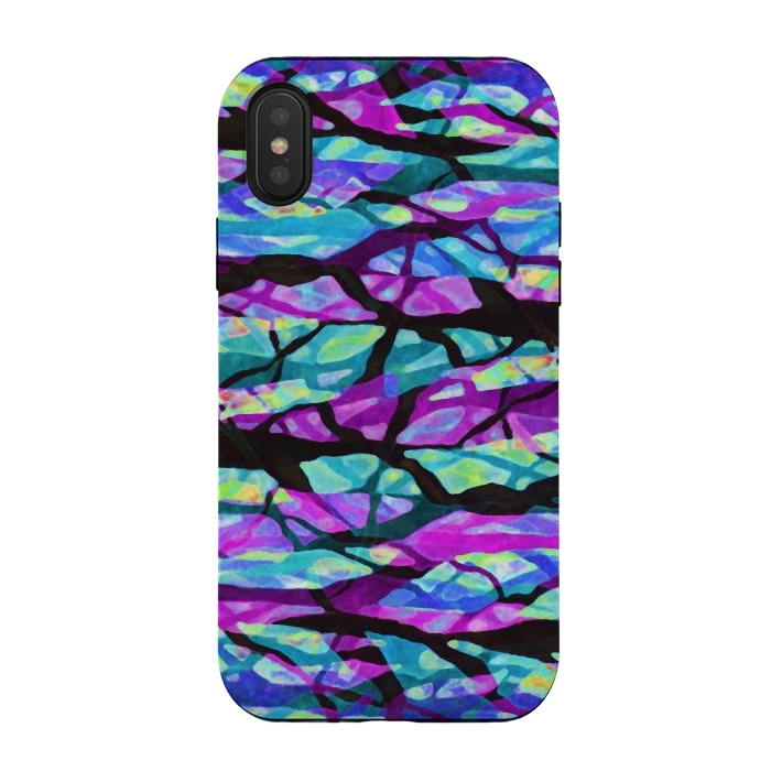 iPhone Xs / X StrongFit Abstract Trees Digital Art G551 by Medusa GraphicArt
