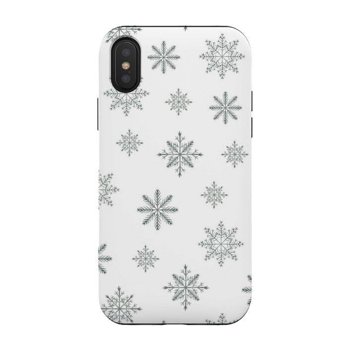 iPhone Xs / X StrongFit Snowflakes by Julia Badeeva