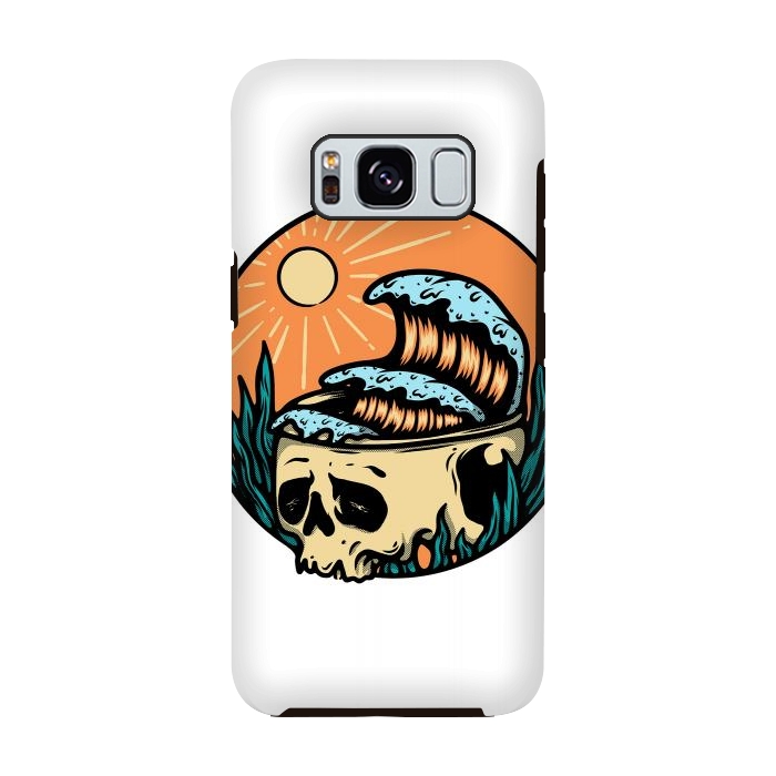 Galaxy S8 StrongFit Skull & Wave by Afif Quilimo