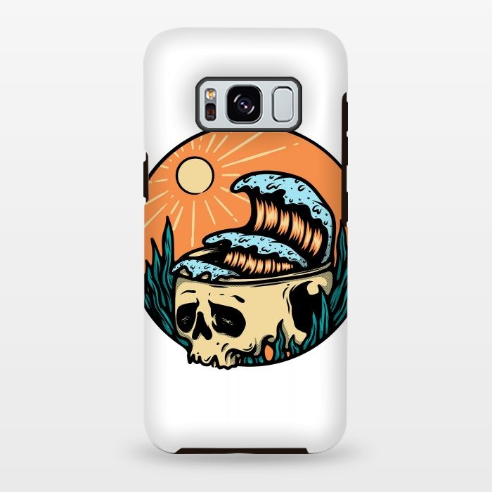 Galaxy S8 plus StrongFit Skull & Wave by Afif Quilimo