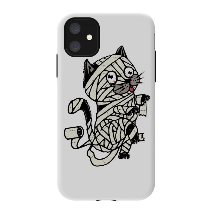 iPhone 11 StrongFit Mummy Cat by Afif Quilimo