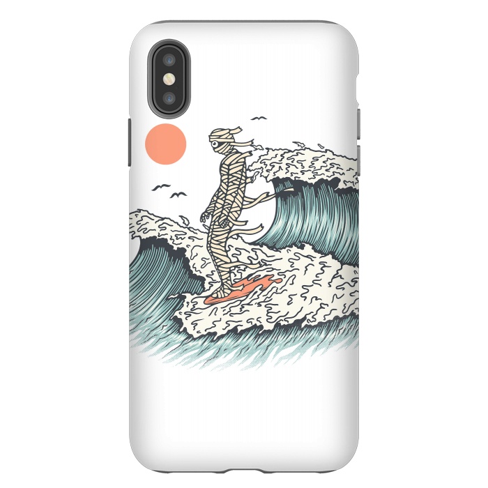 iPhone Xs Max StrongFit Mummy Surfing by Afif Quilimo