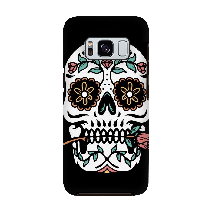 Galaxy S8 StrongFit Mexican Skull by Afif Quilimo