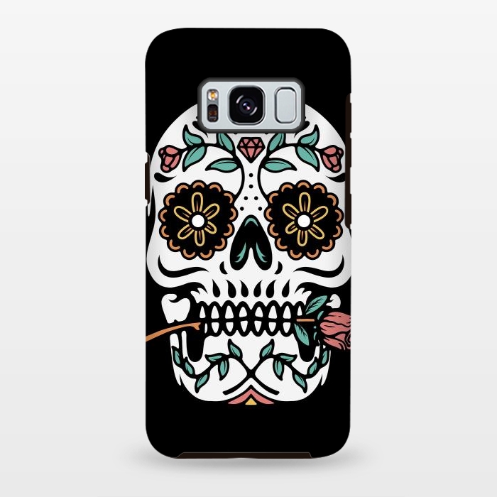 Galaxy S8 plus StrongFit Mexican Skull by Afif Quilimo