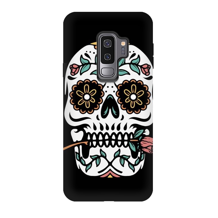 Galaxy S9 plus StrongFit Mexican Skull by Afif Quilimo