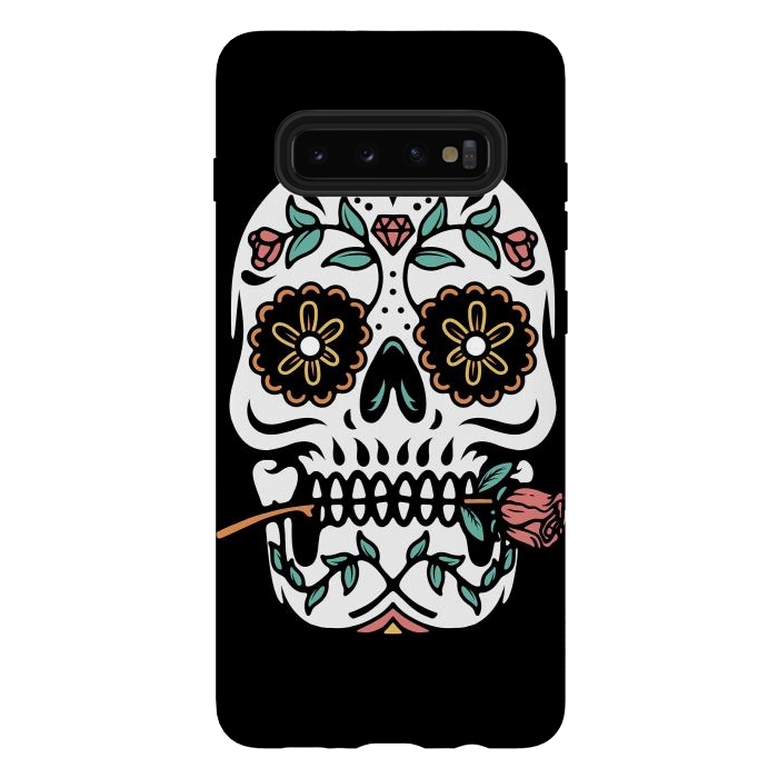 Galaxy S10 plus StrongFit Mexican Skull by Afif Quilimo