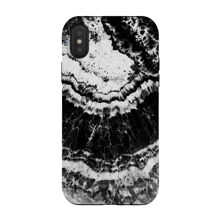 iPhone Xs / X StrongFit Dark geode marble etxture by Oana 