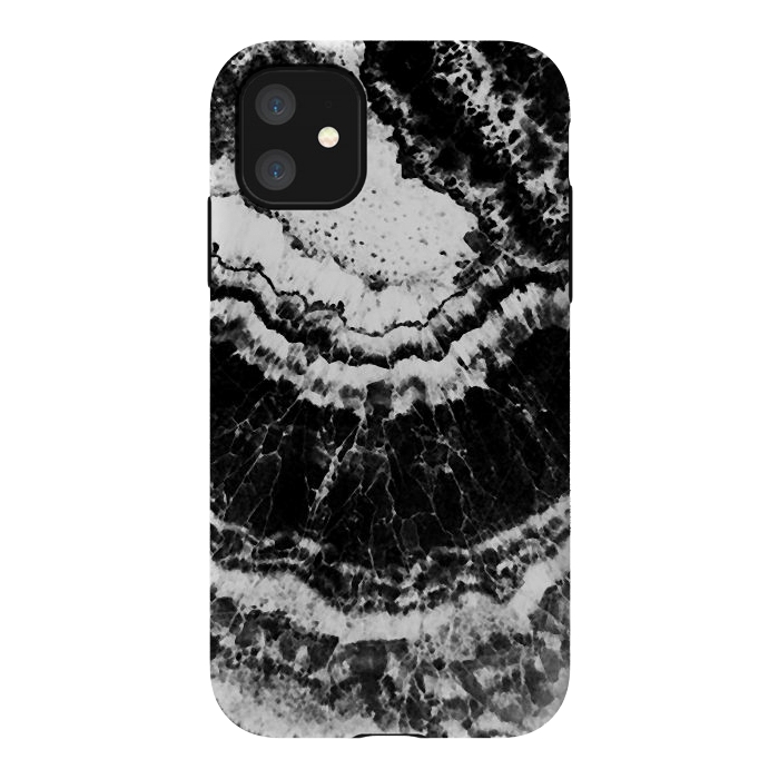 iPhone 11 StrongFit Dark geode marble etxture by Oana 